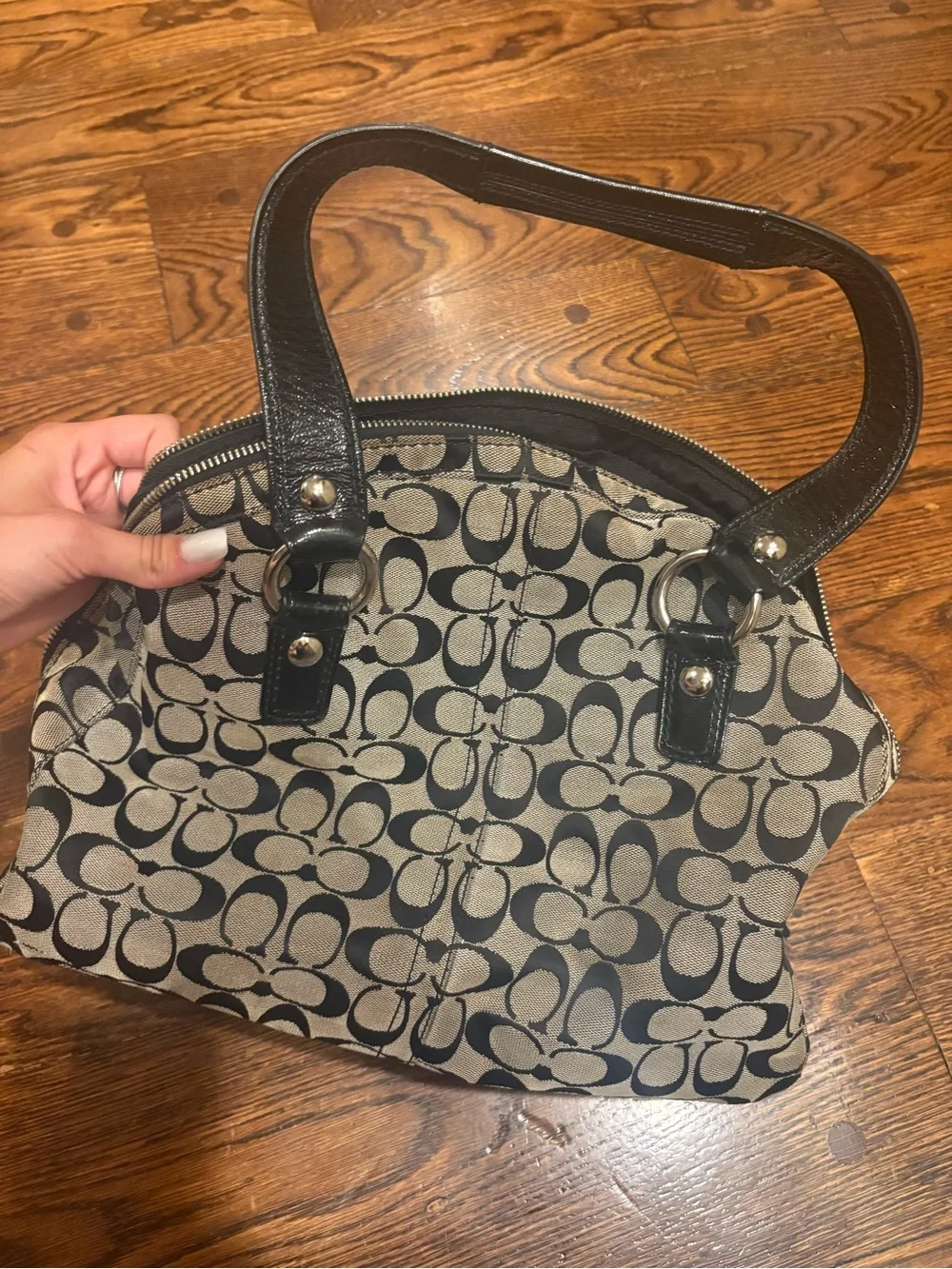 Vintage Coach Courtney Soho Shoulder Bag Black